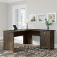 thumbnail image 2 of Pemberly Row Contemporary 60W L Shaped Desk with Storage in Ash Brown, 2 of 8