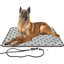 Pet Heating pad 34"x21" Large Dog cat Heating pad Heated ped beds Dogs House Heater Electric Warming pad for Puppies with Timer,Chew Resistant Cord,Easy Clean,Waterproof
