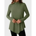 thumbnail image 4 of Posijego Women's Mock Turtleneck Sweater Long Sleeve Shirts Tunic Tops to Wear Leggings High Low Hem, 4 of 7