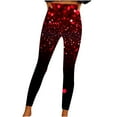 thumbnail image 3 of lcziwo Holiday Leggings for Women 2025 New Years Eve Glitter Sparkle Print Legging Pants Casual Full Length High Waist Tummy Control Yoga Tights Multicolor XL, 90 Percent off Clearance Sale, 3 of 7