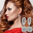 thumbnail image 7 of PPgejGEK Women Earrings Block-Shaped Fulling Cubic-Zirconia Earrings Fashion Shining Wonderful Graduation Gift up to 65% off, 7 of 7