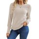 thumbnail image 1 of Camisas de Larga para Mujer, Tops de Moda de Otoño, Suéteres Elegantes de Cuello Redondo, Túnicas, Ropa de Invierno, Conjuntos Casuales Albaricoque XXL, 1 of 8