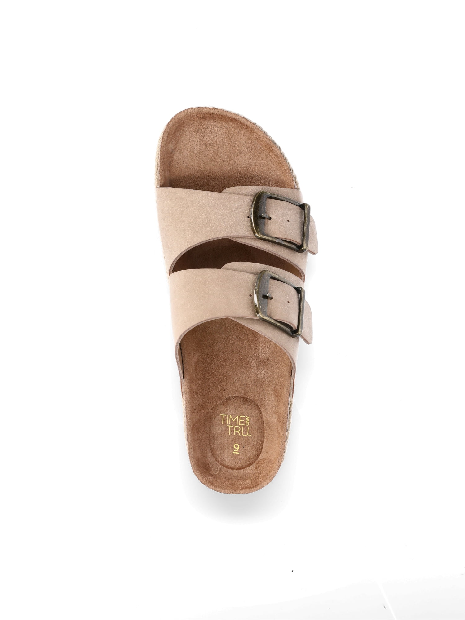 Time and Tru Women's Platform Footbed Slide Sandal