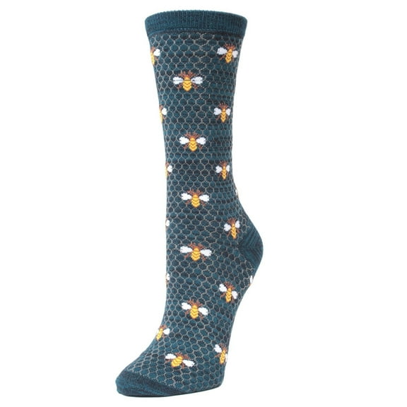 MeMoi Honey Bee Bamboo Blend Crew Socks - Womens - Female