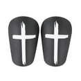 thumbnail image 1 of 2 piezas Mini espinilleras de fútbol espinilleras de fútbol adultos niños juego de fútbol ligero espinilleras protectoras de fútbol Negro 8x5cm, 1 of 8