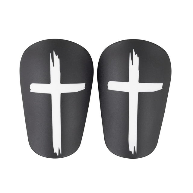 2 espinilleras de fútbol para pantorrillas, equipo de protección que absorbe los impactos para deportes al aire libre. Negro 10x6cm
