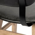 thumbnail image 6 of Mercana Haden Black Upholstered Seat Brown Wood Frame Stool 68124, 6 of 7
