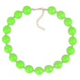 thumbnail image 1 of Colorful Resin Beaded Statement Choker Necklace Acrylic Chunky Beads Necklace--Green-Product code 60467 Yellow, 1 of 5