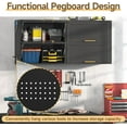 thumbnail image 4 of Metal Wall Cabinets,Garage Cabinets with 2 Up-Flip Doors,Metal Wall Storage Cabinet,Floating Steel Garage Wall Mounted for Garage,Basement,Home Office, Kitchen,Warehouse-Black, 4 of 9