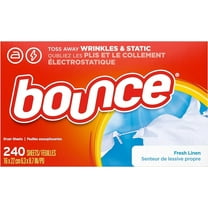 Bounce Fresh Linen Scented Fabric Softener Dryer Sheets, 240 Count