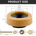 thumbnail image 3 of 2X Toilet Wax Ring Kit for Outlet Install with Flange and, 3 of 6