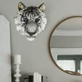 thumbnail image 4 of Cabeza de tigre moderna 3D montaje en pared accesorios para manualidades Animal decorativo para sala de decoración de oficina Soledad Estatua de cabeza de animales, 4 of 7