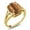 Brown, variant on 18K Yellow Gold Plated Silver Black Sapphire Ring for Women (6.00 Cttw, Gemstone September Birthstone, Oval 12X10MM, Available in Size 5,6,7,8,9)