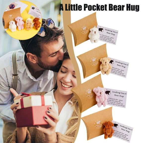 Misterolina A Little Animal Pocket Hug Tiny Handmade Bear Cute Plush Toy Gift