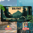 thumbnail image 5 of 1 Pcs 2D Flat License Plate Covers & Frames, Big Foot Camping Scene For Decorative Front, Waterproof For Decoration Aluminum License Plate Covers & Frames Cover For Men Women, 12" X 6", 5 of 7
