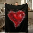 thumbnail image 5 of Kbndieu Valentine's Day Throw Blanket, Soft Fluffy Fuzzy Cozy Blankets for Women Girlfriend Sweetheart Valentines Day Gifts, Lightweight Warm Flannel Throw Blanket for Couch Bed Travel, 30x39 inches, 5 of 6