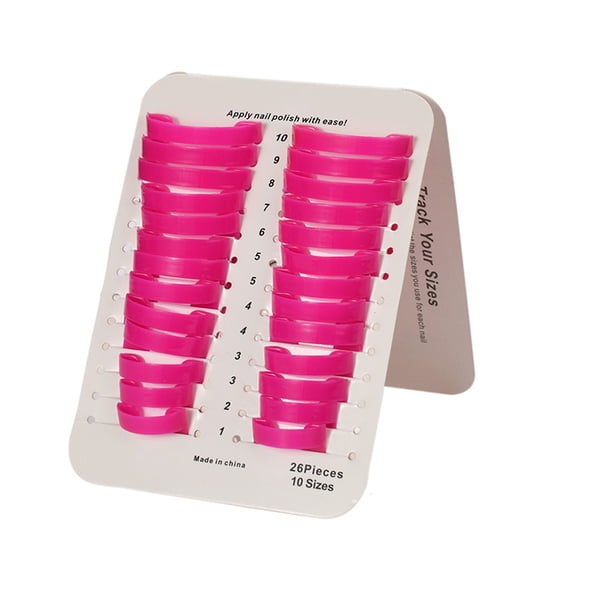 Qarigey 4 piezas de estampador de uñas, herramientas de maquillaje de belleza de plástico para dedos, pulidor de dedos de uñas, Kits de mano Juegos de manicura Qarigey CE001658-00B