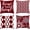 Burgundy, variant on Hexagram Brown Geometric Pillow Covers 20x20 Set of 4, Decorative Outdoor Modern Boho Throw Pillow Covers, Home Sweet Home Farmhouse Cushion Case for Couch Sofa Indoor Bedroom Decor(No Insert)