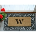 thumbnail image 2 of Rubber Coir Door Mat Acanthus, Monogram W - 22" x 36", 2 of 4
