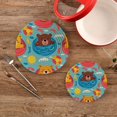 thumbnail image 2 of Swim Bears Fish Trivet Mats Pot Holders Cotton Woven Non-Slip Heat Resistant for Hot Pots Pans Pats for Cooking Baking Set of 2, 2 of 7