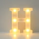 thumbnail image 1 of Fasiaou Light Up Letters, Led Letters Lights 26 Alphabet, Decorative Lighted Letters, Battery Powered Led Marquee Light Up Letters for Party, Bar, Night Light, Home Decor(Letter H), 1 of 3