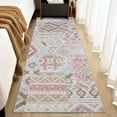 thumbnail image 2 of HOMERRY Runner Rug 2' x 6' Washable Vintage Bohemian Patterns Hallway Runner Entryway Carpet for Doorway Bedside, Pink, 2 of 7