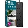 thumbnail image 1 of Protector contra sobretensiones Philips SPP3983B/37 de 9 salidas 2400J con USB, 1 of 6