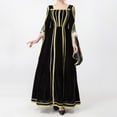 thumbnail image 5 of FYEGRE Women Long Sleeve Square Neck Retro Dress Elegant Maxi for Events and Parties Black M, 5 of 9