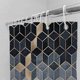 thumbnail image 2 of Marble Shower Curtain, Pink Ombre Waterproof Colorful Geometric Grid Bath Decor - 72 Inch Color2, 2 of 4