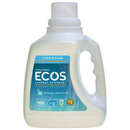100 OZ Earth Friendly Ecos 2X Free & Clear Concentrated Laundry (Best Eco Friendly Detergent)