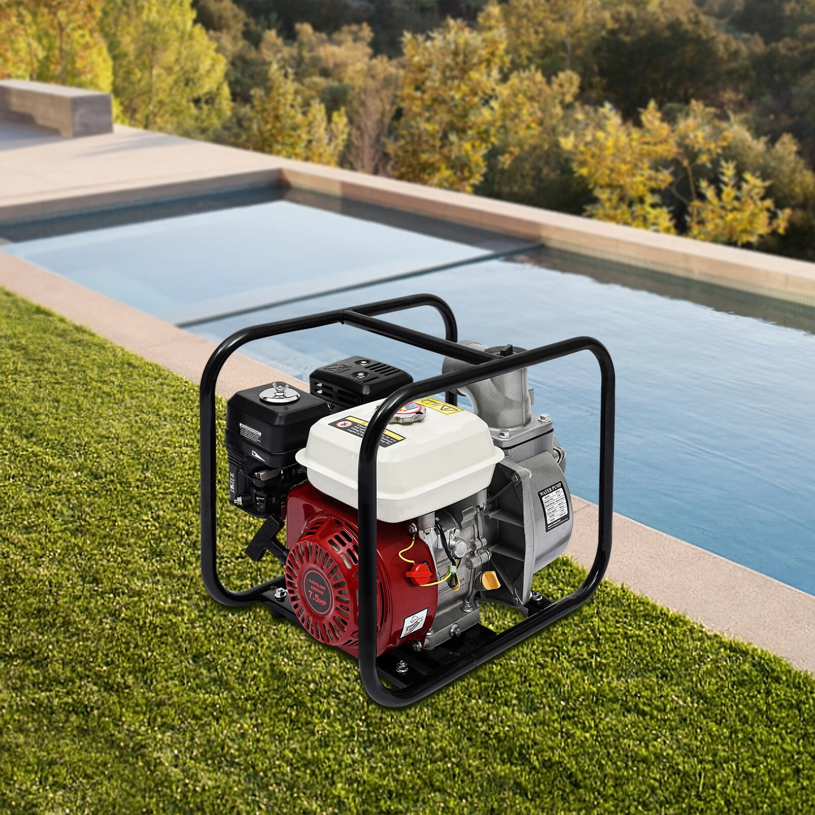 3 Inch 210CC 264GPM Heavy Duty Semi-Trash Clean Water Pump Gasoline Engine 7.5hp