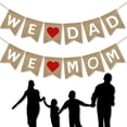 thumbnail image 1 of Bandera decorativa para fiesta del Día del Padre, Bandera de cola de golondrina, We Mum Dad, 1 of 4