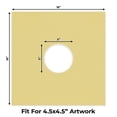 thumbnail image 2 of Soft Yellow Picture Frame Mat for 16x16 Frames - Circle Opening for 5x5 Photos - 1 Mat, 2 of 7