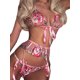 thumbnail image 3 of Conjunto de Lencería para Mujer VISgogo Sujetador Bordado Floral con Cuello en V Profundo Casual + Bragas de Malla, 3 of 3