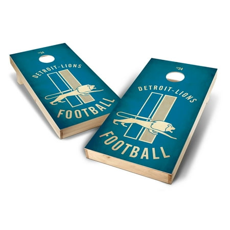 Detroit Lions Coin Card - Detroit Lions 2' x 4' Nostalgia Design Cornhole Board Set - No Size