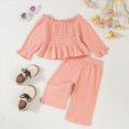 thumbnail image 2 of HCNTES Baby Girl Clothes Winter Baby Toddler Girls Clothes Solid Color Long Sleeve Camisole Pants Set Winter Outfits, 2 of 6