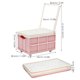 thumbnail image 2 of ADDHAT Caja De Almacenamiento Rosa Con Para Ropa Y Artículos Apilable Y Plegable, 2 of 8