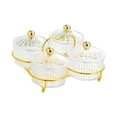 thumbnail image 3 of GUOOL Dried Fruit Plate Candy Nuts Dish with Lid for Room Condiment 4 Grid, 3 of 9