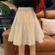 thumbnail image 5 of Minivestido blanco adelgazante de cintura alta Falda de talla grande Vestido mini plisado de corte A para mujer de Niche Vestido de verano de cintura alta de talla grande Sk, 5 of 5
