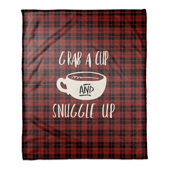 Creative Products Grab a Cup and Snuggle Up 50x60 Coral Fleece Blanket