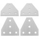 thumbnail image 1 of HOOWIFFY 4Ud Placas De Unión De Aluminio 5 Agujeros Con Alta Resistencia Para Uso En Impresoras 3D Plata, 1 of 6