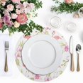 thumbnail image 4 of Ryvnso Flamingo Flowers Round Plate Mats Dining Table Placemat Set of 4 for Holiday Decoration, 4 of 7