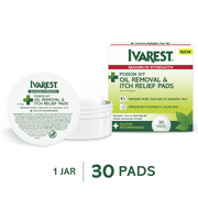 Ivarest Poison Ivy Oil Removal & Itch Relief Pads Max Strength Medicated, 30 pads