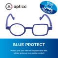 thumbnail image 5 of Aptica Pop Art Roy - Anti Blue Ray Glasses +3.00 - Unisex Reading Glasses - Frame Soft Pouch, 5 of 6