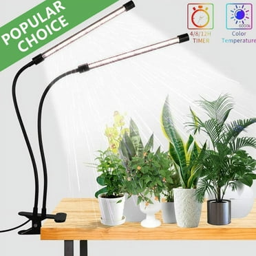 JSOT LED Grow Light, 6500K Full Spectrum Clip Plant Growing Lamp with White Red LEDs for Indoor Plants, 3/6/12H Timer & 10 Dimmable Levels
