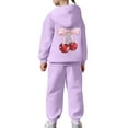 thumbnail image 4 of Tiijoy Toddler Girls Cute Cherry Print Hoodie Jogger Pants Sweat Suit, Sizes 3-4T, 4 of 6