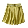 thumbnail image 5 of Only Moment Women's Summer Shorts Polyester,Spandex Summer Casual Elastic High Waisted Wide Leg Cute Dressy 2026 Vacation Beach Clothes Swim Shorts Women Green,2XL, 5 of 5