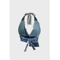 thumbnail image 4 of FRAYED TIE HALTER DENIM VEST, 4 of 5