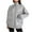 #156-Gray, variant on AUNVITO Women's Windbreaker Jacket Solid Color Dual Pockets Long Sleeve Turn-Down Collar Zipper Casual Outdoor No Hood
