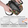 thumbnail image 4 of Goofa Tropical Flowers (2) Pattern Lunch Bag ,Insulated Lunch Box, Small Leakproof Cooler Food Lunch Containers Reusable High Capacity Lunch Tote Bags, 4 of 8